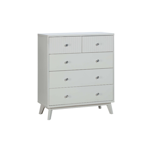Armario alto clásico de madera con cinco cajones, unidad de almacenamiento para dormitorio o sala de estar, fabricado en Vietnam, diseño de fábrica. - Product Image 3