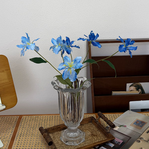 Artificial Iris Bouquet <b>Silk</b> <b>Flower</b> 30cm-100cm High Simulation Wedding Decoration Outdoor Home Decor - Product Image 3