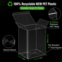 Vente en gros d'usine, boîte de protection en PET transparente de 0,35 mm, 4 pouces, boîte de présentation en plastique transparente pour protecteur Funko Pop