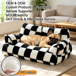 Pet <b>Sofa</b> <b>Bed</b> with PP Cotton Milk Fluff Filling Washable Removable Cover for Dogs Cats Small Animals Luxury - Product Image 1