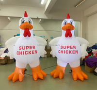 Ballon publicitaire géant gonflable en forme de poulet avec logo