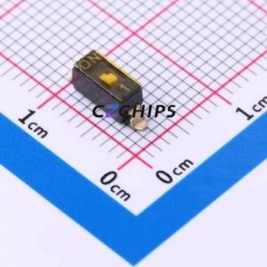 DSIC01TSGER DIP Switch SMD,2.5x6mm Switch Flat Toggle, Groove Type Single Pole Single Throw 1 Gull Wing Type - Product Image 1