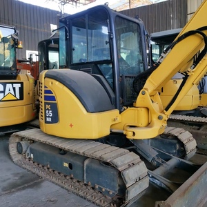 Excavadora de cadenas usada Komatsu PC55 de 5 toneladas, equipo compacto de excavación para trabajos de cimentación - Product Image 3