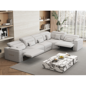 Modular Sectional <b>Sofa</b> Set Power Recliner <b>Sofa</b> <b>Bed</b> <b>Modern</b> Design Eco-Friendly Polyester Fabric Durable Upholstery Living Rooms - Product Image 3
