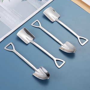 Dễ dàng làm sạch dễ thương thìa cà phê kim loại kem dài Trà thìa treo thép không gỉ xẻng phẳng thìa dưa hấu muỗng - Product Image 6