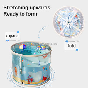 Оптовая продажа, новый дизайн, детская спа-ванна из ПВХ для ребенка, складной набор для детской ванны, переносная Ванна - Product Image 5