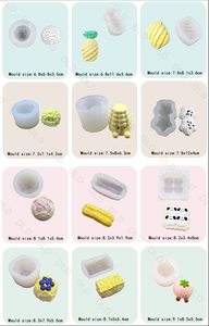 Juego de moldes de silicona DLD Kawaii Squishy Gift-<span class=keywords><strong>Pata</strong></span> de gato de grado alimenticio no tóxico y mini formas de frutas para aliviar el estrés - Product Image 4