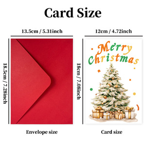 Customizable Personalized Christmas Greeting <b>Cards</b> with Envelopes Digital Printing on Cardboard <b>Gift</b> <b>Cards</b> - Product Image 6