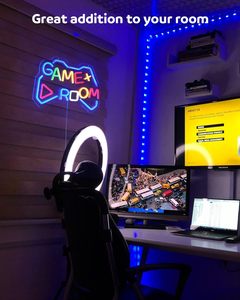 Aclorol Game Room Enseigne au néon pour décoration murale Décoration de salle de jeux pour garçons Hommes Cave Enseigne LED colorée Néons pour joueur - Product Image 3
