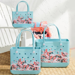 Pochette imperméable légère en EVA, grande capacité, pour la plage, les voyages, la salle de sport, la piscine, les pique-niques, le camping, les courses, durable, imprimé extérieur - Product Image 3