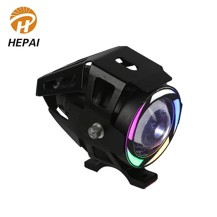 Энергосберегающая цветная мини система освещения, ангельские глазки, дальний и ближний свет, алюминий, 10 Вт, внешняя светодиодная фара для мотоцикла