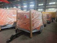 Compresseur d'air à vis à moteur diesel portable 185 175 CFM lubrifié avec pompe à moteur et roulement-pour refroidissement par air minier