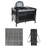 Lit de voyage pliable moderne en métal pour bébé, nouveau design du fabricant, lit d'appoint pour chambre et salon