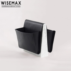 WISEMAX MUEBLES Sofás <span class=keywords><strong>de</strong></span> mármol natural italiano Mesa <span class=keywords><strong>de</strong></span> esquina Decoración para sala <span class=keywords><strong>de</strong></span> estar Mesa auxiliar con almacenamiento Revistero <span class=keywords><strong>Estuche</strong></span> para libros - Product Image 6
