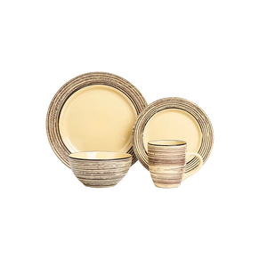 September Promotion: Bark Stone <b>Tool</b> Ceramic Tableware <b>Set</b> High Quality Plate <b>Set</b> Sweet Practice Tableware <b>Set</b> Gift for 4 People - Product Image 1