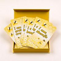 Cartes d'affirmation personnalisées en couleur, surface laminée mate, logo et motif personnalisés, cartes de citations pour le bien-être personnel