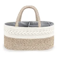 Panier de rangement multifonctionnel en corde de coton tressée MIXWARES, organiseur de couches pour bébé, jouets et chambre d'enfant