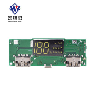 Módulo de Carga con Pantalla Digital Micro Hongwei, 5V 2.4A, Salida USB Dual, Carga de Batería de Litio - Product Image 4