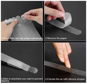 8 pièces de bandes de préhension de tapis réutilisables à double face pour sols en bois dur et bouchons de tapis pour empêcher le glissement - Product Image 5