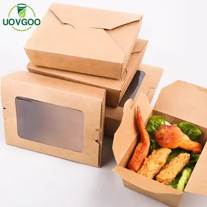 रेस्तरां उपयोग अनुकूलित फास्ट फूड कागज पैकेजिंग बाहर ले Bento कागज बॉक्स डिस्पोजेबल कागज दोपहर के भोजन के बॉक्स