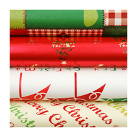 Rouleau de papier d'emballage de Noël à impression personnalisée et cadeau floral imperméable à l'eau à prix réduit vente en gros
