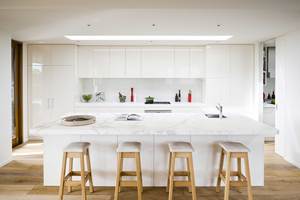 <span class=keywords><strong>Australie</strong></span> moderne en forme de U en laque blanche haute brillance poignées armoires de cuisine - Product Image 2