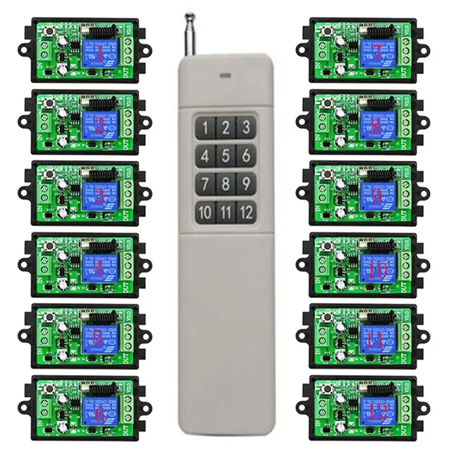 3000M Long Range DC12V 24V 1CH RF Wireless Remote Control Relay Switch light /lamp/ Garage Doors shutters projection screen