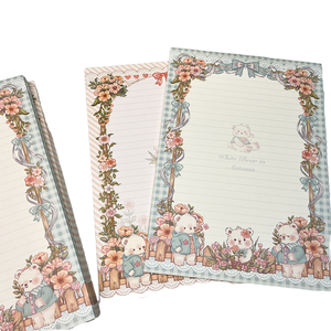 สมุดโน้ตแผ่นใหญ่30ชิ้น/แพ็คสำหรับนักเรียน, สมุดโน๊ตแผ่นกระดาษโน้ตใบหลวมสีหมีน่ารักพิเศษ - Product Image 4