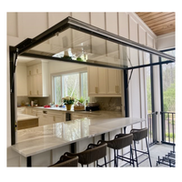 Fenêtres à auvent en aluminium isolées avec double vitrage trempé personnalisées CBMmart, style moderne, ouverture électrique à persiennes