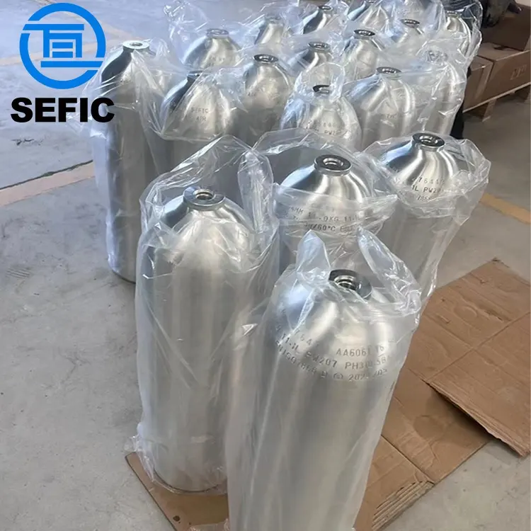 ENISO7866 CE 6l 7l 11.1l 12l bombola per immersione in alluminio bombola di ossigeno bombola per Gas