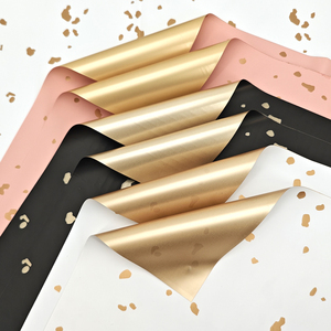 Sprinkle Gold Print Waterproof Gold Craft Gift Wrap Flowers Custom Bouquet Wrapping Paper Flowers Wrapping Paper