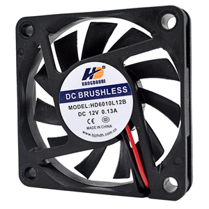 Hangdahui 6010 DC <span class=keywords><strong>ventilatore</strong></span> <span class=keywords><strong>assiale</strong></span> <span class=keywords><strong>12V</strong></span> Mini cuscinetto a sfera 60x60x10mm a basso rumore Brushless motore <span class=keywords><strong>ventilatore</strong></span> con pale in plastica OEM personalizzabile - Product Image 2