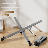 Support réglable en alliage d'aluminium pour ordinateur portable Support de bureau pliable portable Support de refroidissement pour tablette