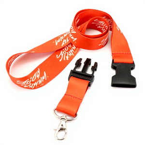 2026 Wholesale Custom Dye Sublimation Printed Id Card Satin <strong>Breakaway</strong> Neck <strong>Lanyard</strong> With Buckle - Product Image 1