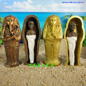 Sarcophage de pharaon égyptien avec figurine de momie, statue miniature, décoration de jeu de sable, modèle miniature, décoration de maison - Product Image 3
