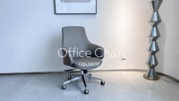 Meilleur mobilier de bureau économique, chaise de direction pivotante en cuir gris foncé pour salle de conférence