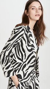 Nuevo diseño con cuello entallado manga larga estampado de <span class=keywords><strong>cebra</strong></span> un botón Casual <span class=keywords><strong>Blazer</strong></span> para mujer - Product Image 2