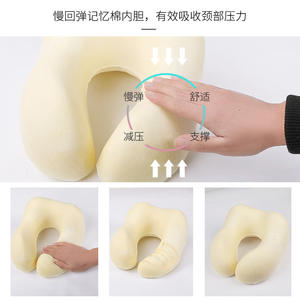 Almohada de Viaje Flying Beast en Forma de U con Espuma Viscoelástica, Soporte Magnético Gris, Tamaño Adulto - Product Image 4