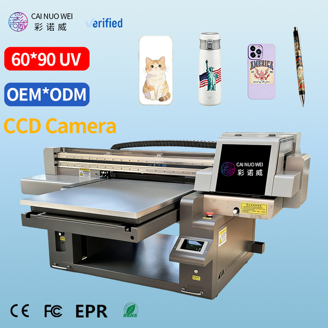 Vision Positioning 6090 UV Inkjet Flatbed Printer for Phone case Metal Acrylic Sheets Wood Boards Sticker Printer Machine