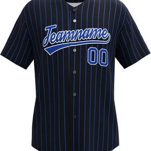 Maillot de baseball avec logo numéroté, chemises boutonnées personnalisées imprimées et brodées, ensembles d'uniformes sportifs unisexes pour adultes, noir et rouge - Product Image 4