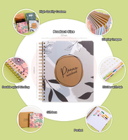 Carnet de bien-être personnalisé 2027, carnet d'affirmations à spirale, format A5 B5, couverture en tissu de lin PP, agenda de vie avec logo personnalisé