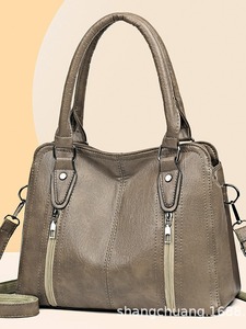 Bolsos de Mensajera para Mujer, de Color Sólido, Gran Capacidad, Bolsos de Mano de Cuero PU, Bolso Tipo Bandolera - Product Image 3
