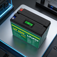 Harga Pabrik Baterai Lithium Ion Phosphate LiFePO4 12V 90Ah/105Ah/50Ah Ukuran Sesuai Pesanan, 6000 Siklus, Suhu Operasi -20~60°C