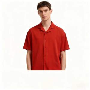 Ropa de calle personalizada, camiseta de <span class=keywords><strong>Rugby</strong></span> estampada a rayas, parche bordado de alta calidad, <span class=keywords><strong>camisetas</strong></span> polo de algodón recortadas con botones para hombres - Product Image 2