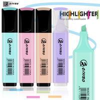 Juego de Rotuladores de Punta Biselada de la Serie de Colores Macaron, 4/6/36 Colores, Alta Estética, para Estudiantes, Marcadores Clave, Manualidades, Dibujo, Garabatos