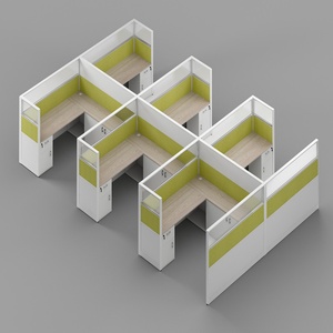 Modular 4 Seat <b>Office</b> Cubicle Partition Call Center <b>Office</b> Workstation Cubicle 6 Staff Workstation <b>Table</b> for <b>Office</b> Room - Product Image 2