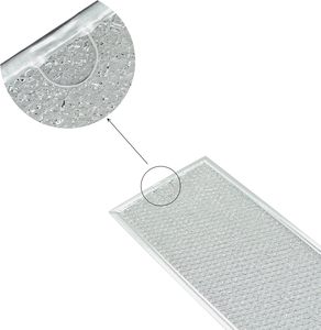 WB06X10596 ตัวกรองไขมันสำหรับไมโครเวฟ อะไหล่ตะแกรงอลูมิเนียมกรองไขมัน ตัวกรองอากาศเข้าผ่านพัดลมระบายอากาศเหนือเตาอบ - Product Image 3