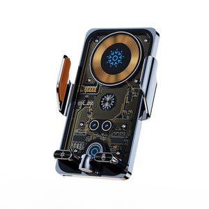 <span class=keywords><strong>Support</strong></span> de téléphone de <span class=keywords><strong>voiture</strong></span> à fixation magnétique F18 avec chargeur sans fil à induction infrarouge 66W, multifonction, compatible BMW <span class=keywords><strong>Audi</strong></span> - Product Image 5