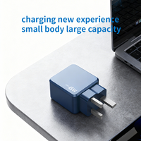 Cargador Multipuerto GaN de 65W, USB-A + Tipo-C PD3.0/PD3.1, Certificado CE/FCC, Material ABS Ignífugo, Enchufe Universal, Nuevo