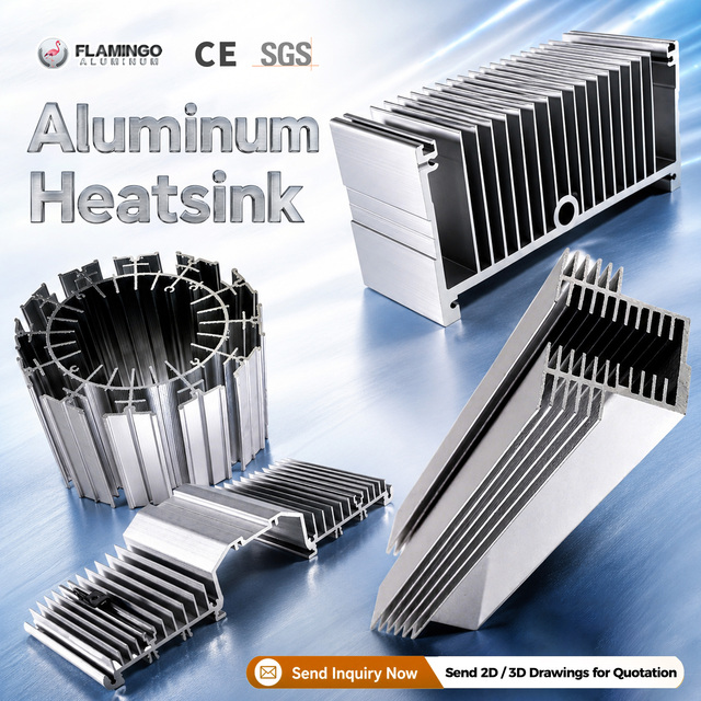 Aluminum Heatsink 6000 Series Aluminium Extrusion Profile Anodized Industrial Heat Sink Custom Profile Factory Supply Service